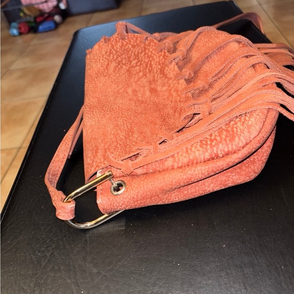 Free People Real Suede Fringe Leather Crossbody Bag - Tan - Picture 3 of 12